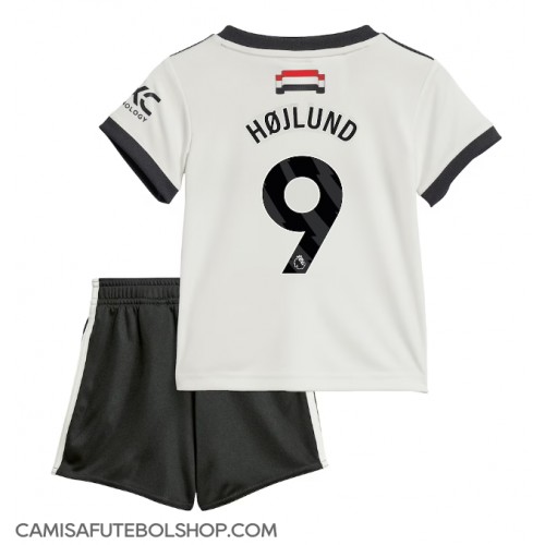 Camisa de time de futebol Manchester United Rasmus Hojlund #9 Replicas 3º Equipamento Infantil 2024-25 Manga Curta (+ Calças curtas)